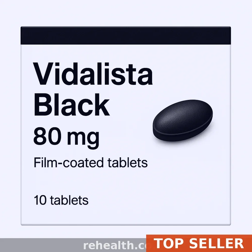 Generic Vidalista Black (Tadalafil) 80mg — Lowest Price From $0.85